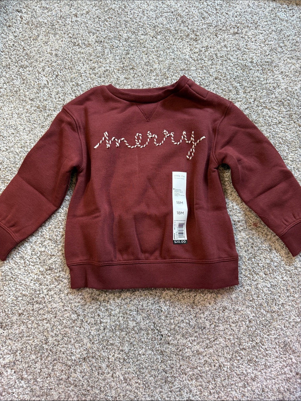 Little Co by Lauren Conrad - 'Merry' Pullover Sweatshirt - 18M
